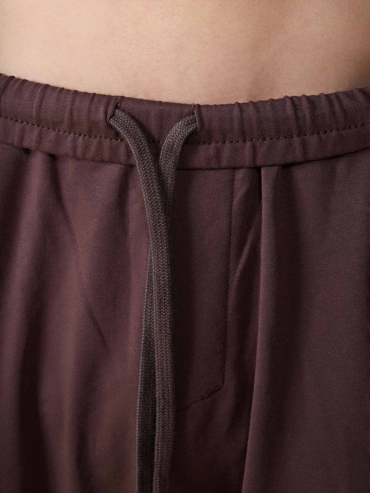 Brown Wide Leg Joggers