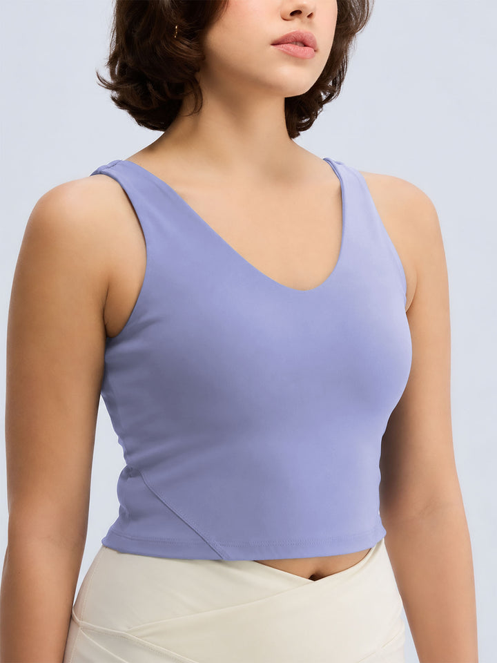 Lilac Refine Crop Tank