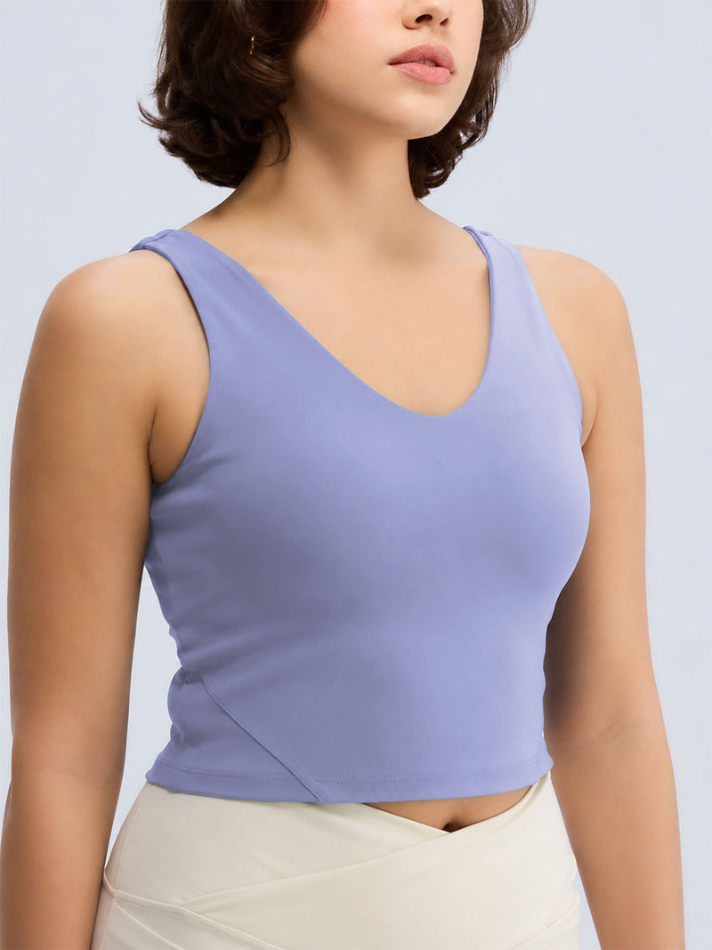 Lilac Refine Crop Tank