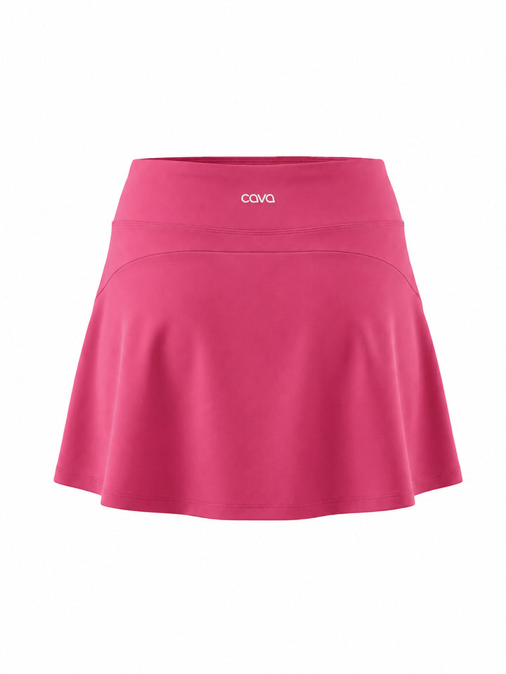 Hot Pink Ripple Swim Skorts