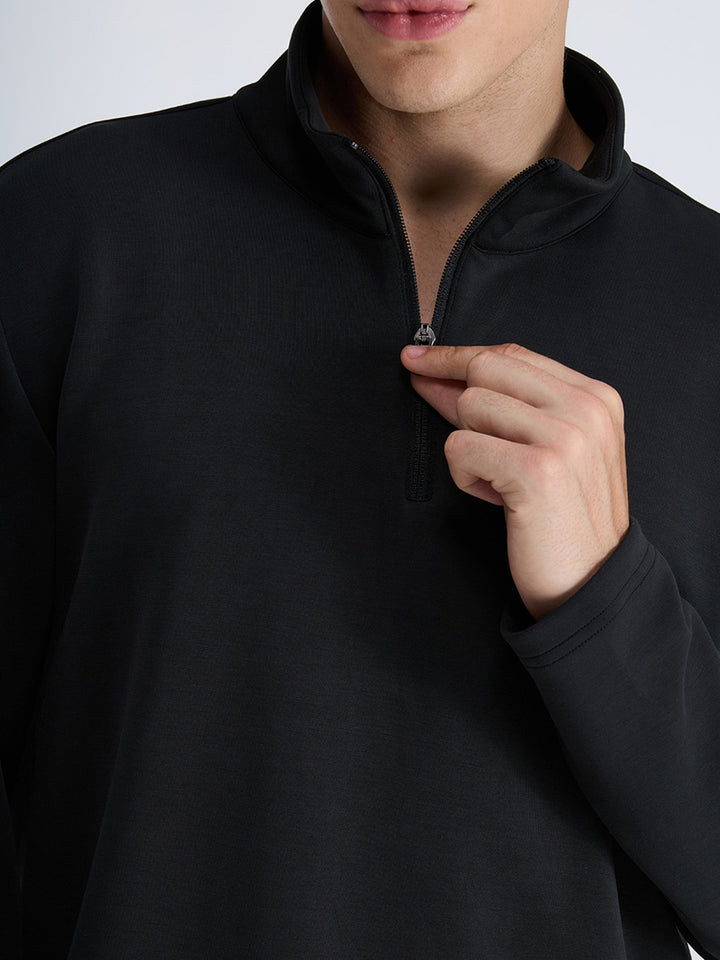 Black Mello Quarter Zip