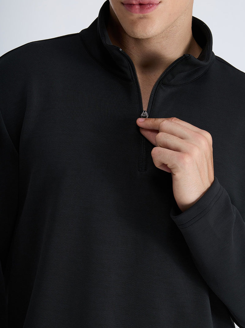 Black Mello Quarter Zip