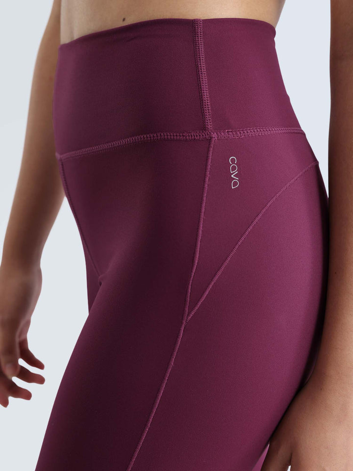 Purple Contour Flared Leggings
