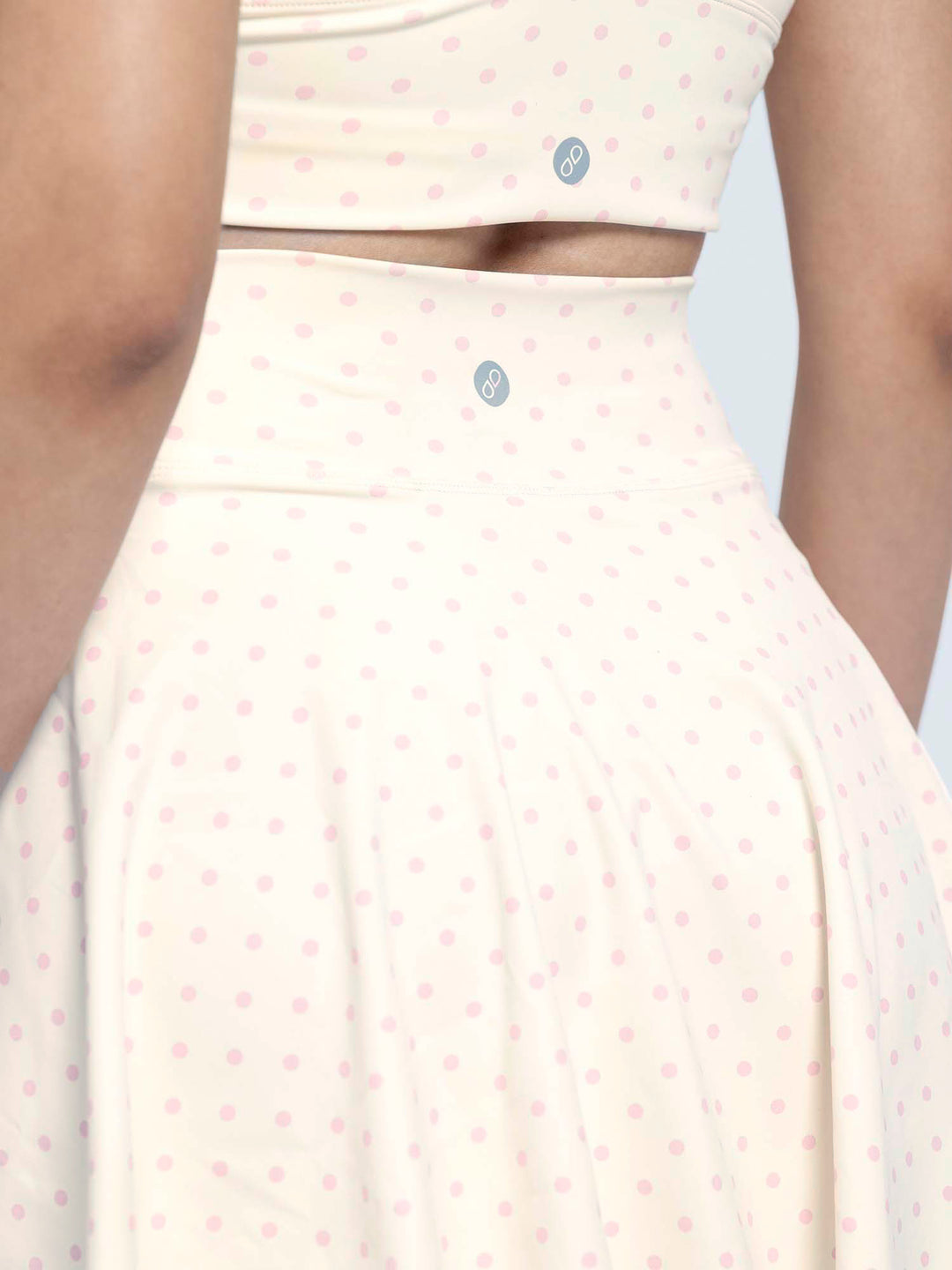 Ivory Polka Swirl Tennis Skorts