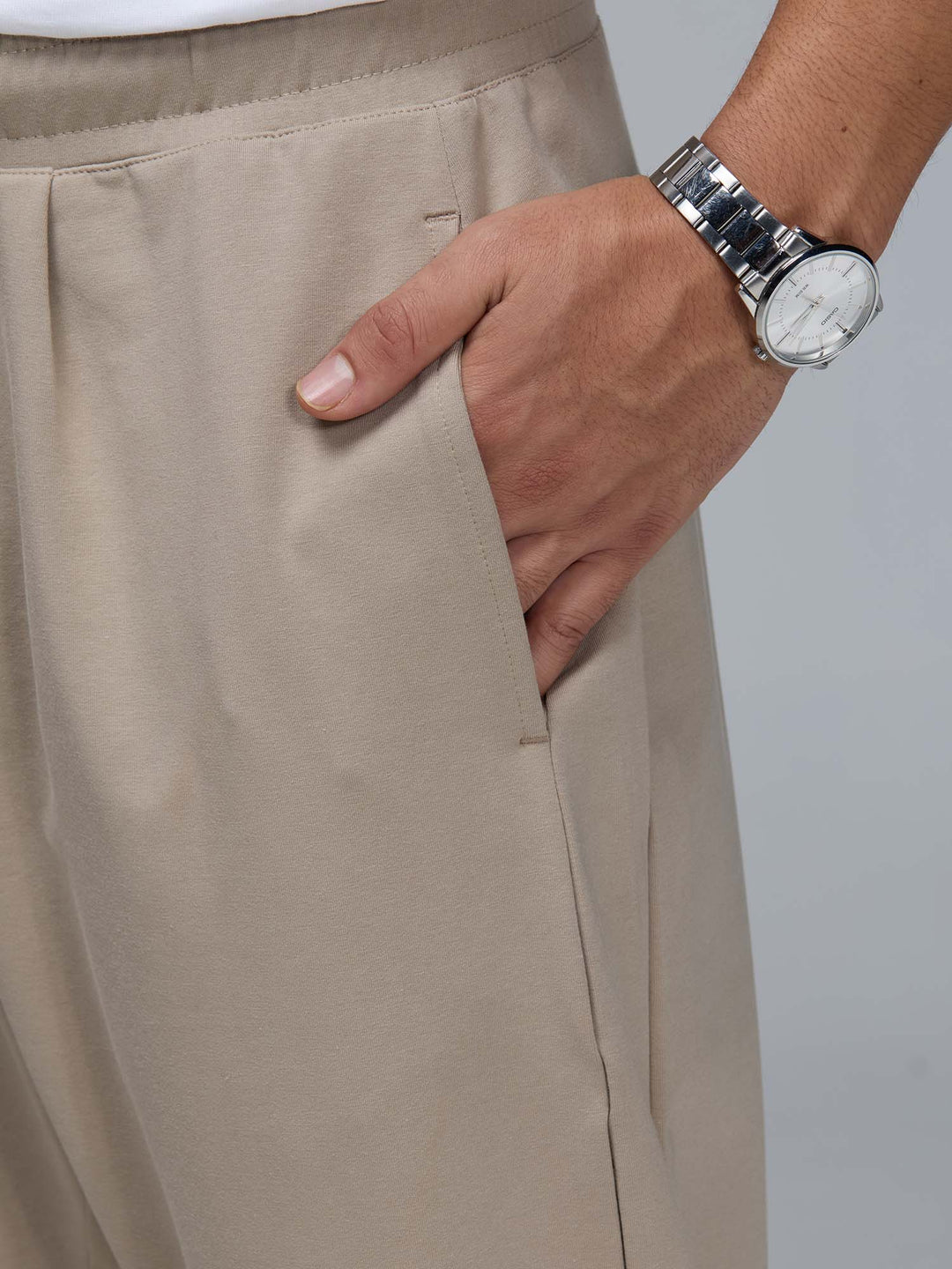 Light Beige Everywear Joggers