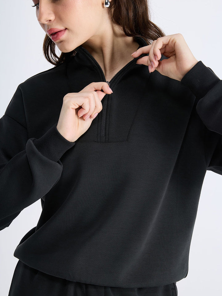 Black Mello Q-Zip Sweatshirt