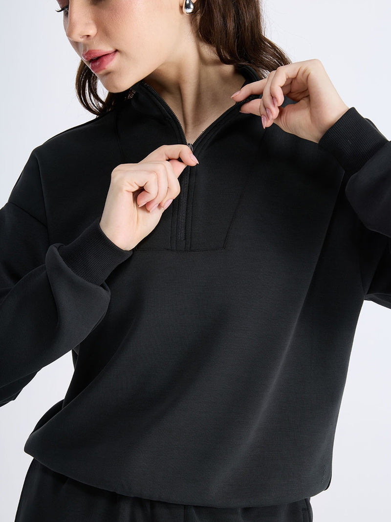 Black Mello Q-Zip Sweatshirt