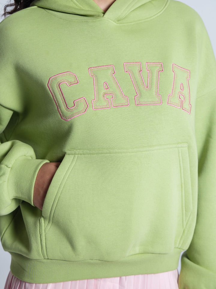 Light Green Fleece Oversized Hoodie