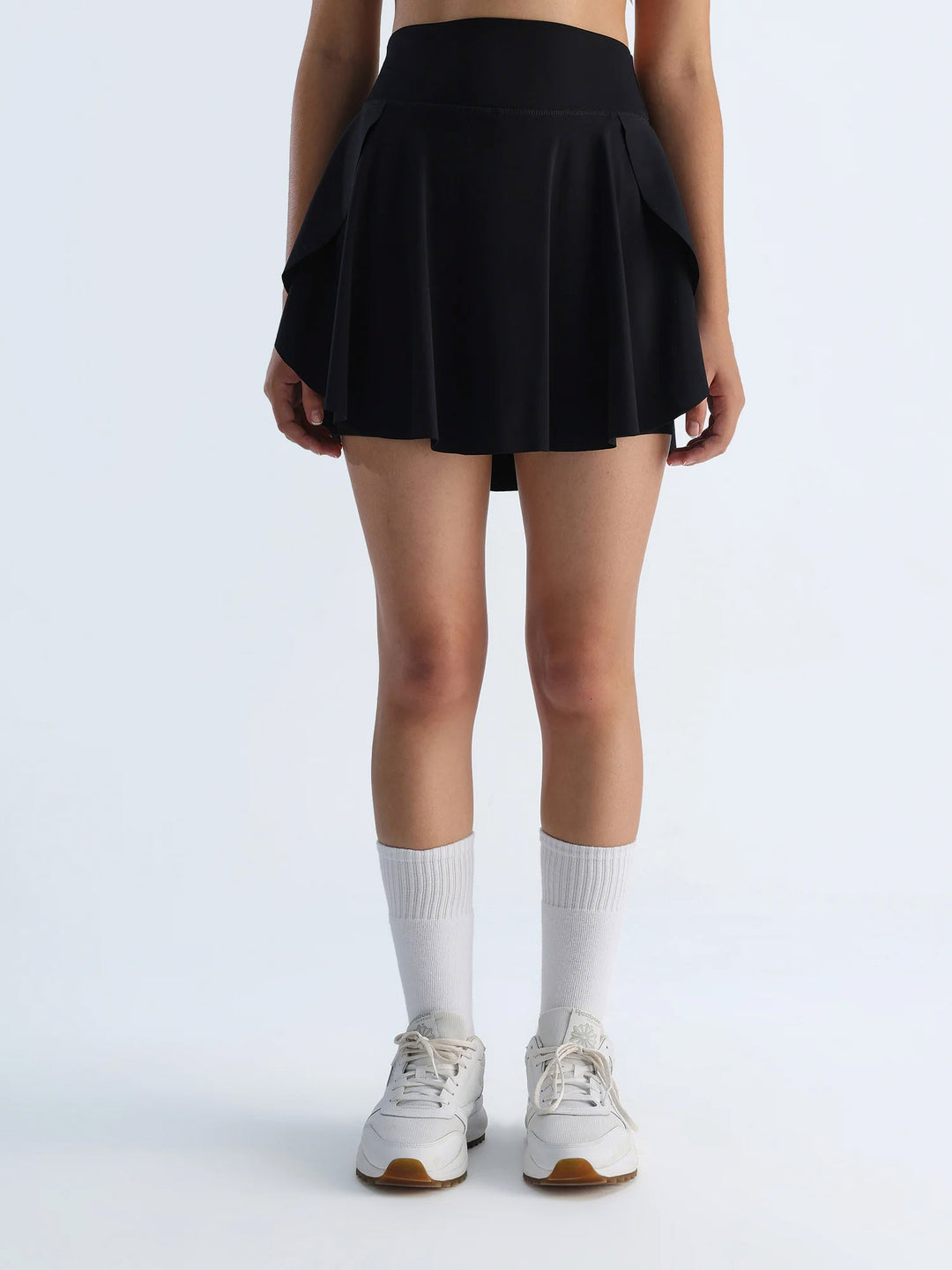 Black Swirl Tennis Skorts - Longer