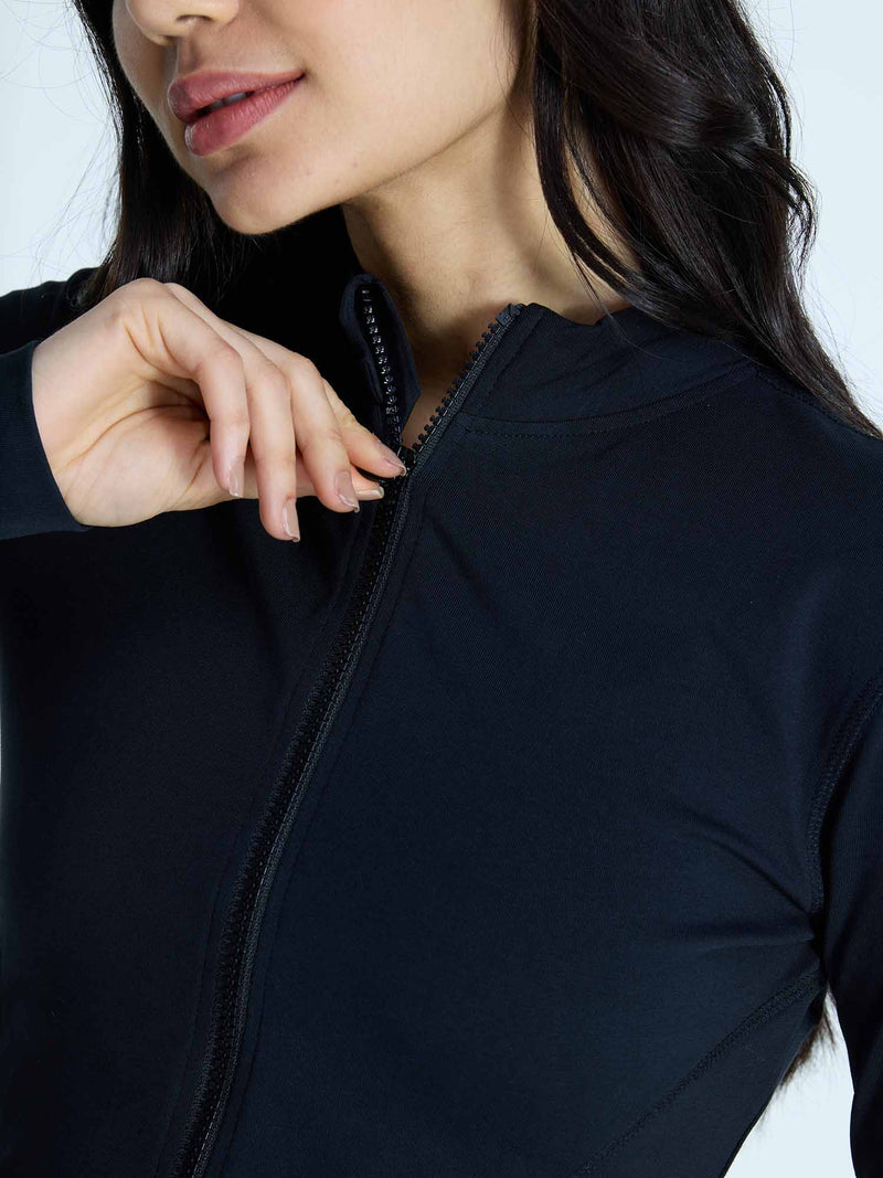 Black Cotton Recovery Jacket