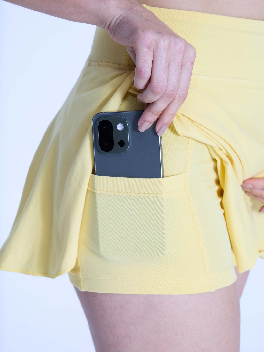 Yellow Cotton Twirl Skorts