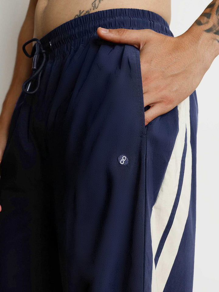 Navy Drift Wide Leg Tracks - Men