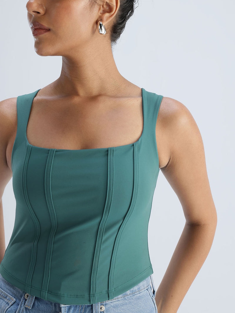 Green Club Corset Top