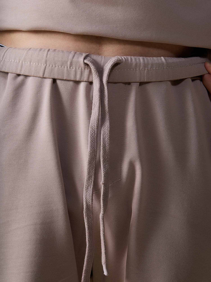 Dusty Pink Cotton Leisure Shorts