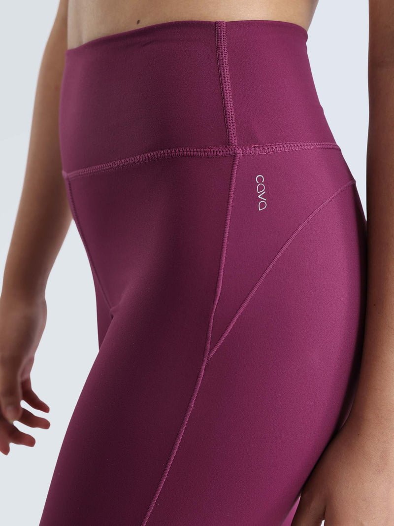 Purple Contour Flared Leggings
