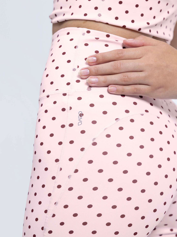 Blush Polka Contour Booty Shorts