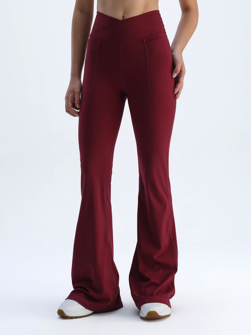 Cherry Hourglass Flared Leggings