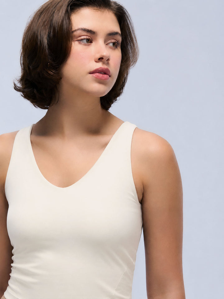 Ivory Refine Crop Tank