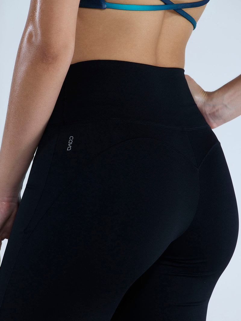 Black Contour Flared Leggings