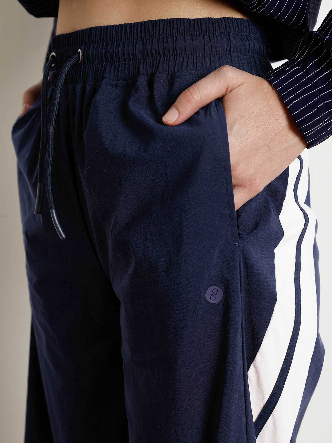 Navy Drift Wide Leg Tracks - Women