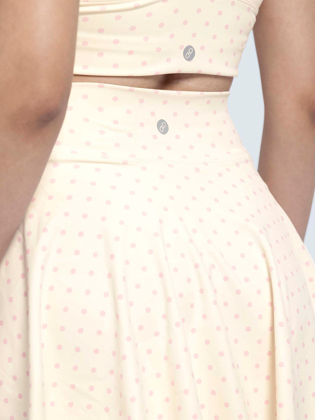 Ivory Polka Swirl Tennis Skorts