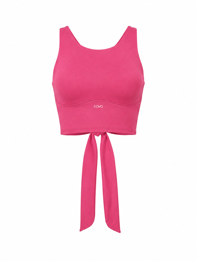 Hot Pink Tieback Swim Top
