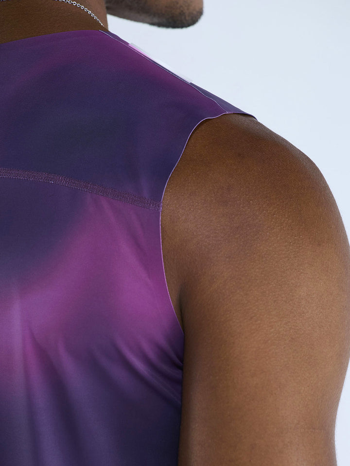 Purple Fluid Ozone Sleeveless Tank