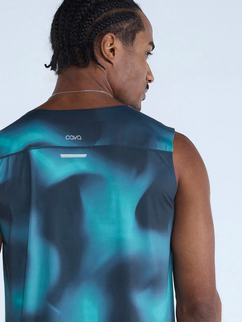 Teal Fluid Ozone Sleeveless Tank