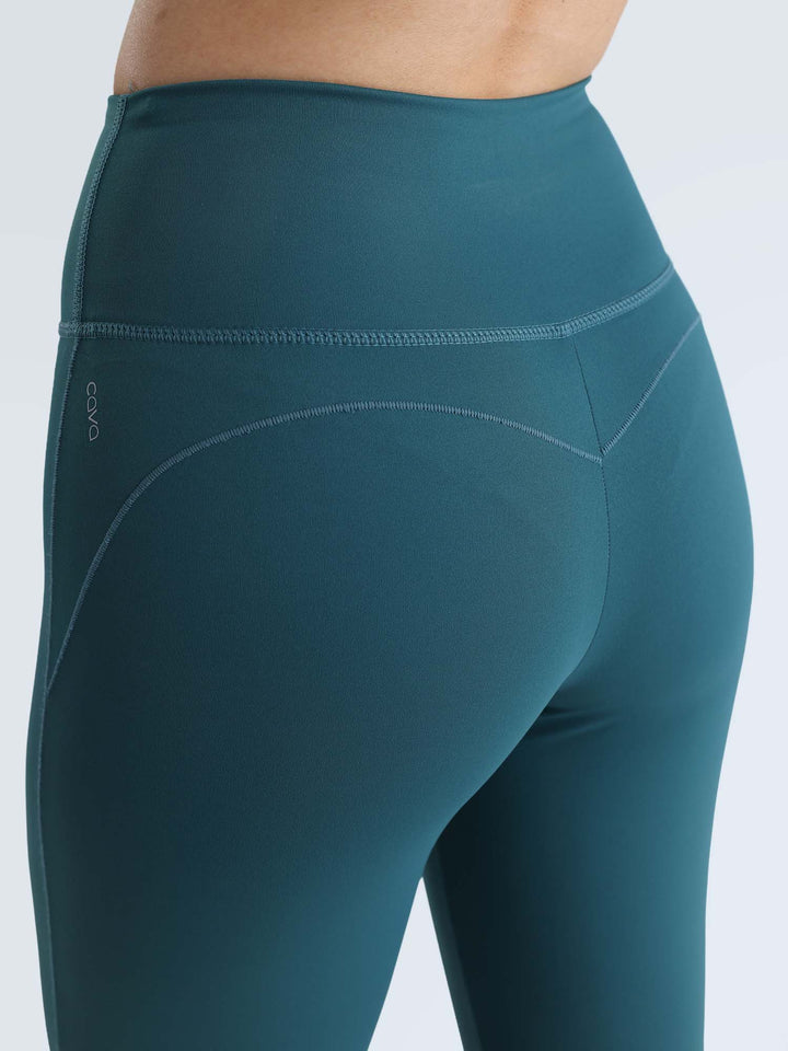 Teal Contour Flared Leggings