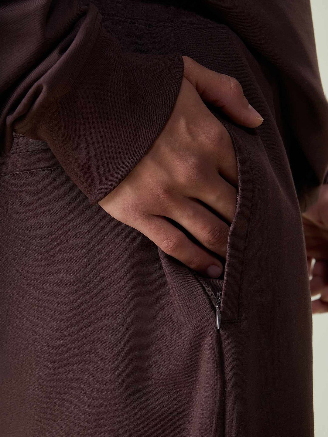 Brown Cotton Leisure Shorts