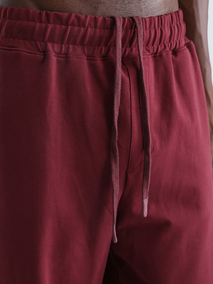 Maroon Wide Leg Joggers