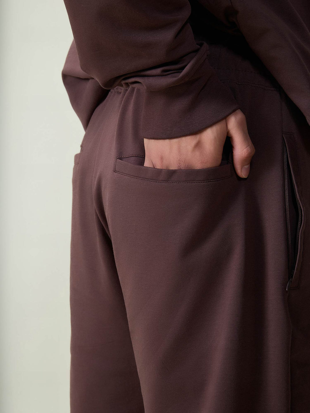 Brown Cotton Leisure Shorts