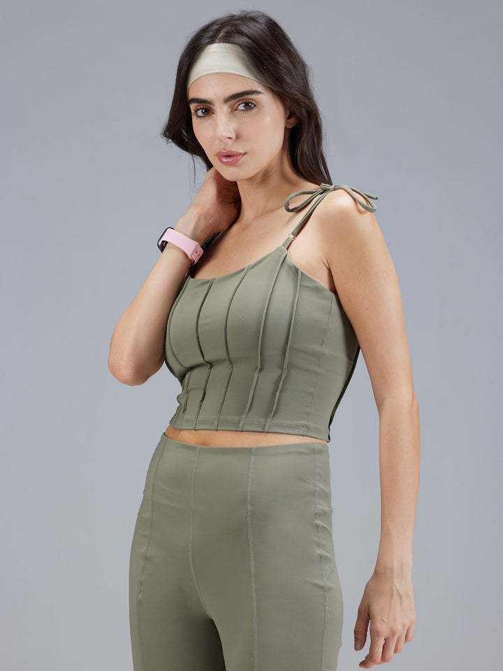 Olive Knot-It Corset Top