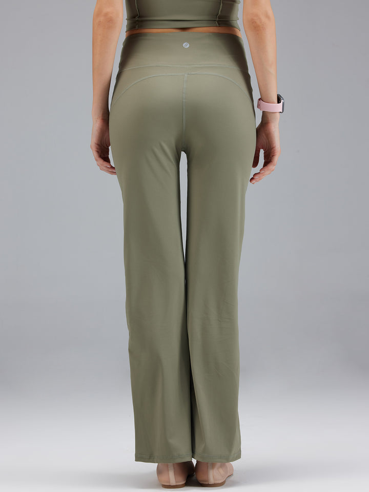 Olive Retro Flare Pants