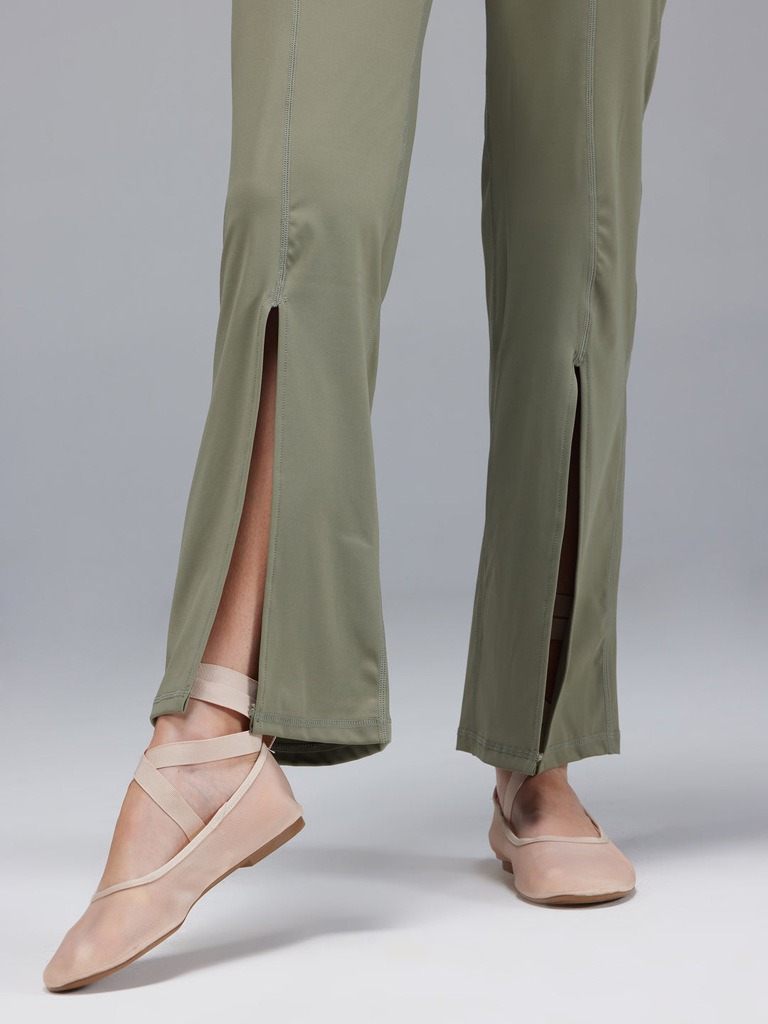 Olive Retro Flare Pants