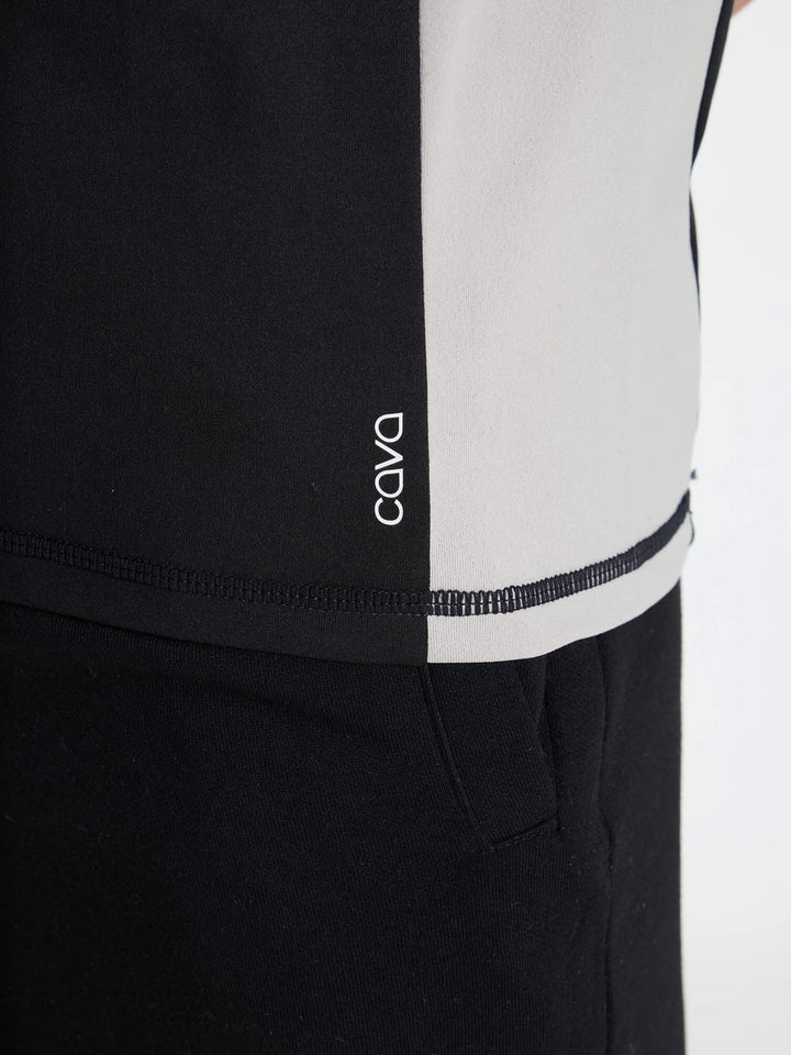 Black Contrast Bonded Polo