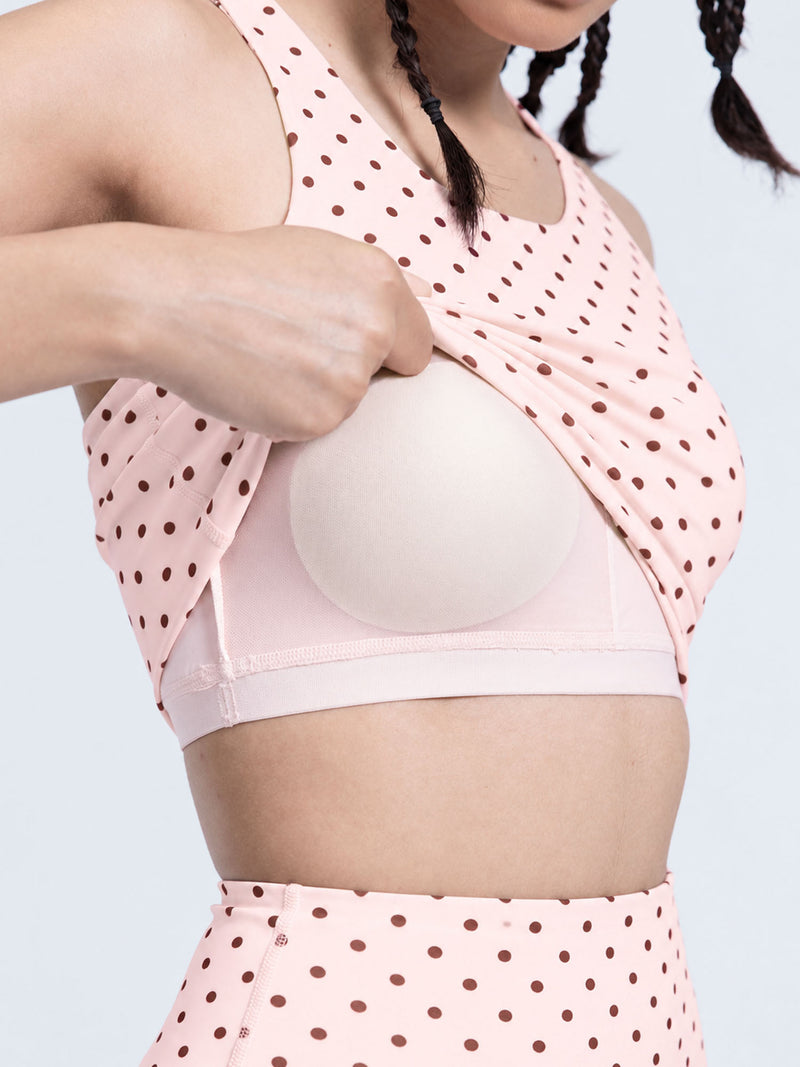 Blush Polka Racerback Tank