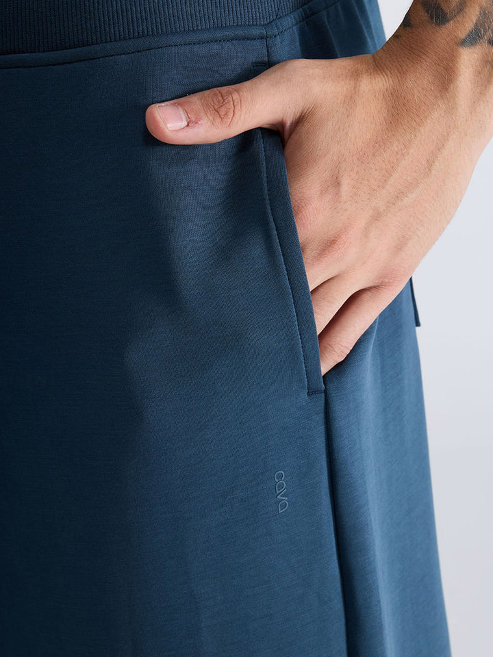 Petrol Blue Mello Wide Leg Joggers - Men