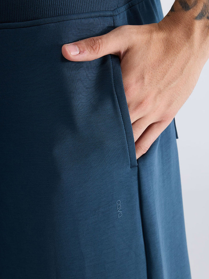 Petrol Blue Mello Wide Leg Joggers - Men