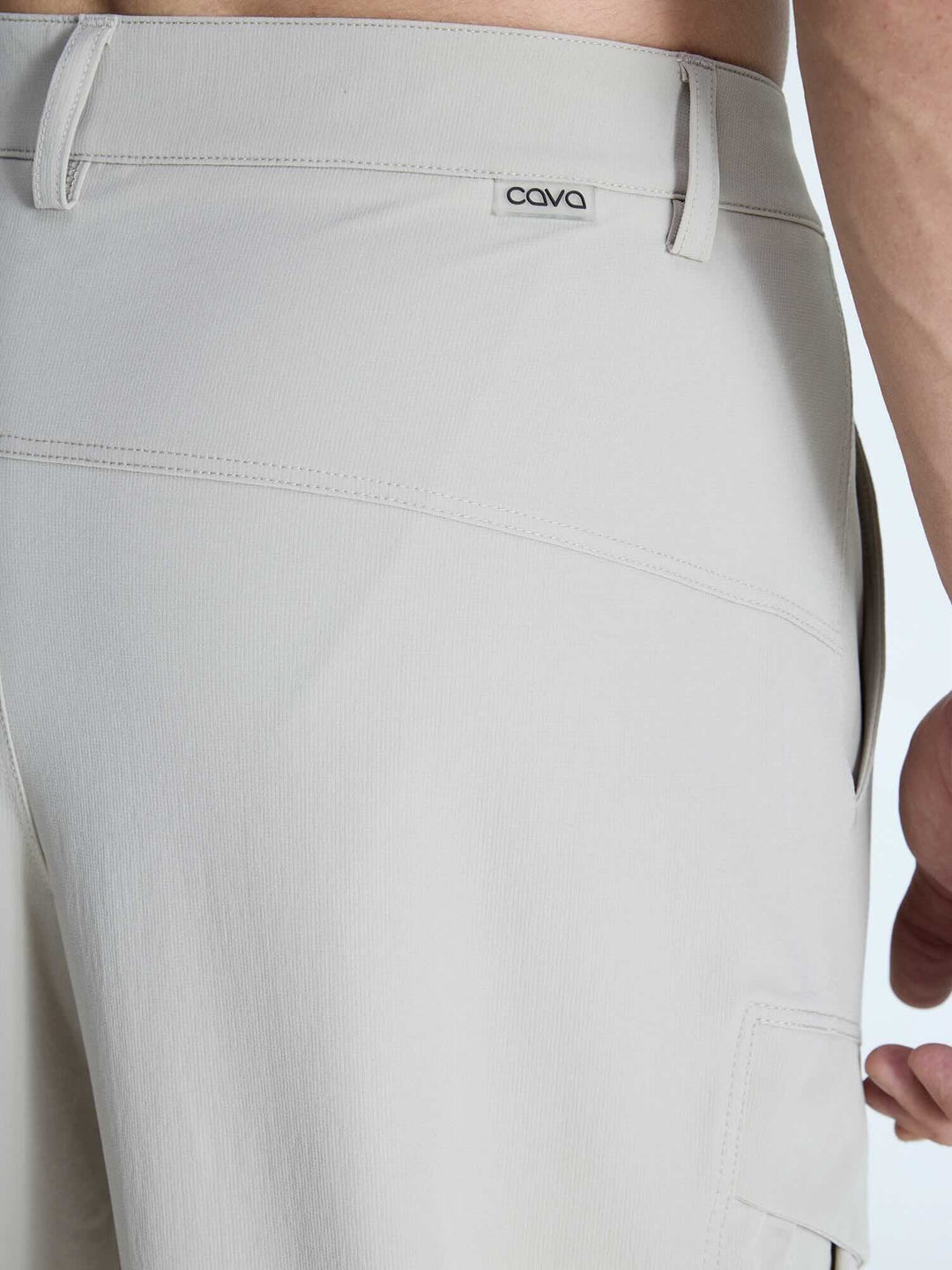 Beige Stride Cargo Pants