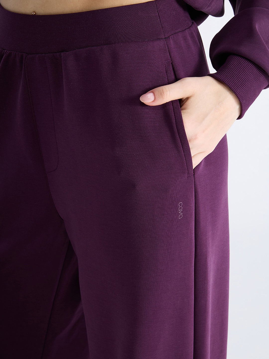 Grape Mello Wide Leg Joggers - Women