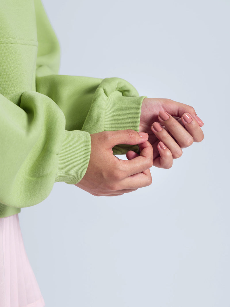 Light Green Fleece Oversized Hoodie