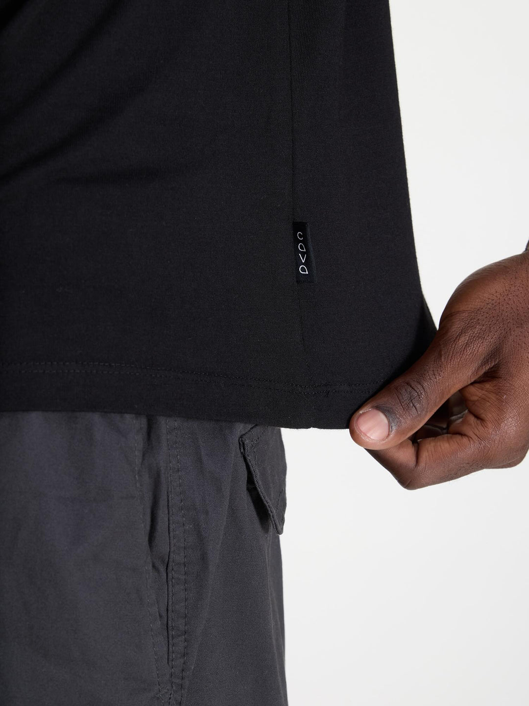 Black Supima Crew Neck T-shirt - Relaxed Fit