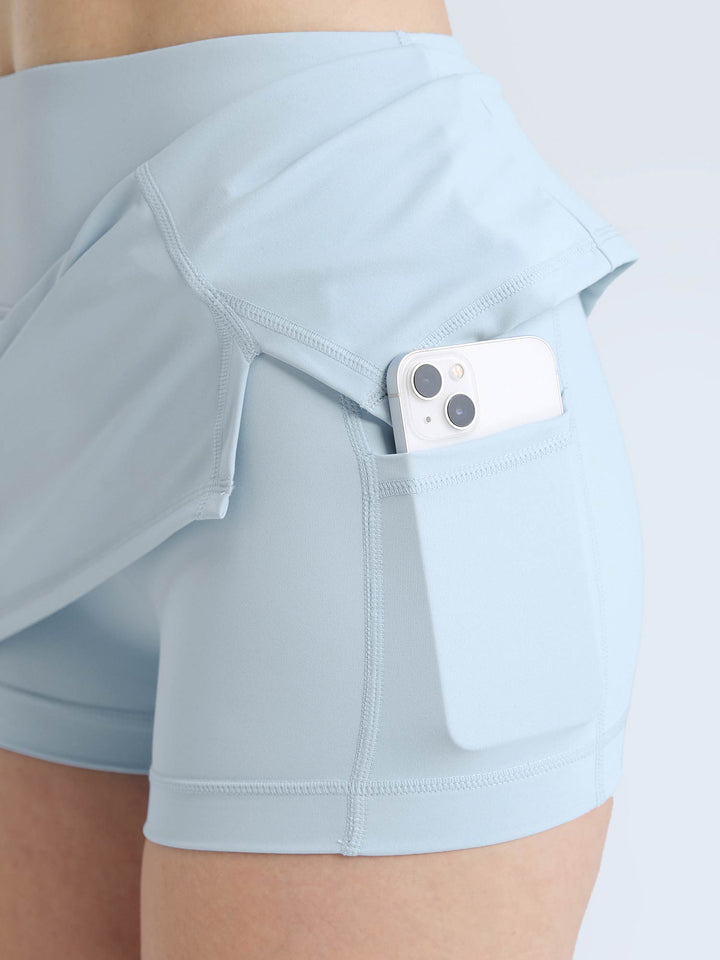 Blue Soft Knot Skorts