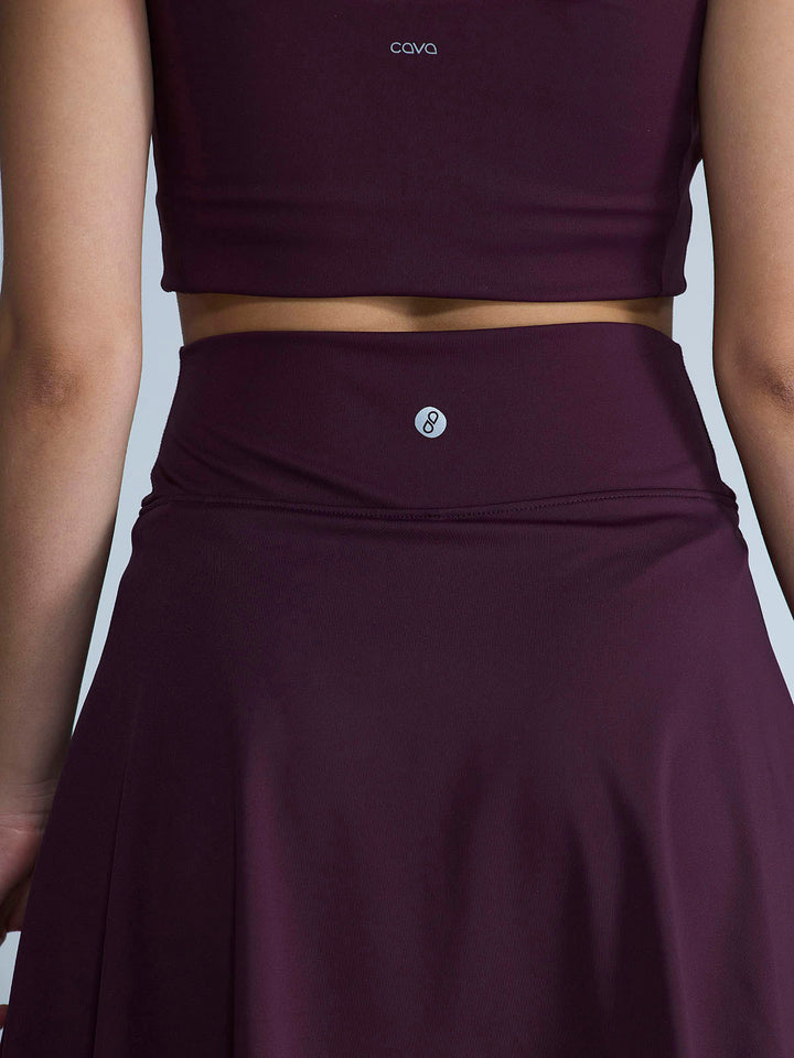 Wine Hourglass Swirl Skorts