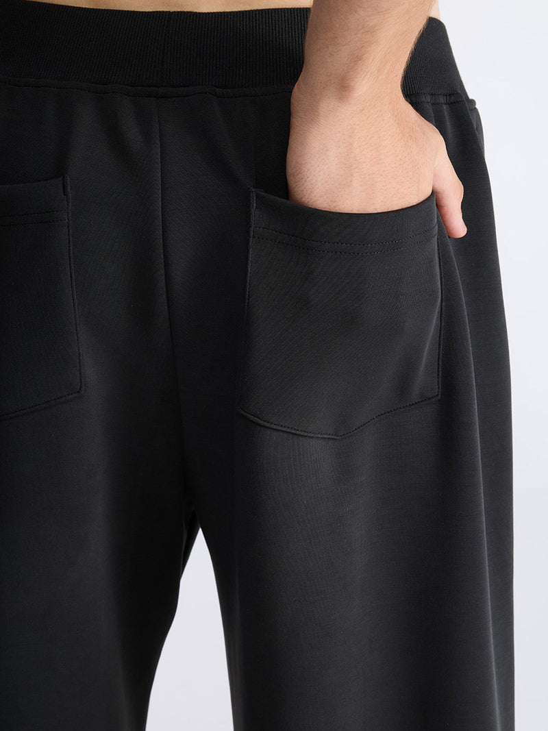 Black Mello Wide Leg Joggers - Men