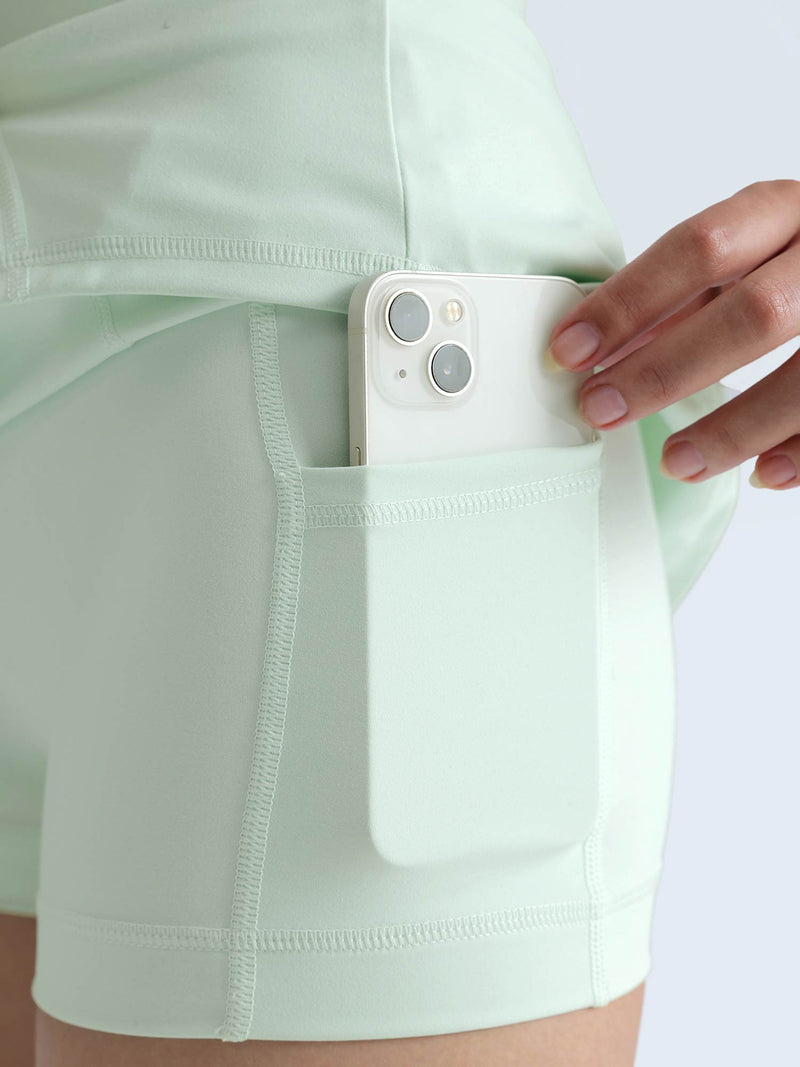 Mint Soft Knot Skorts