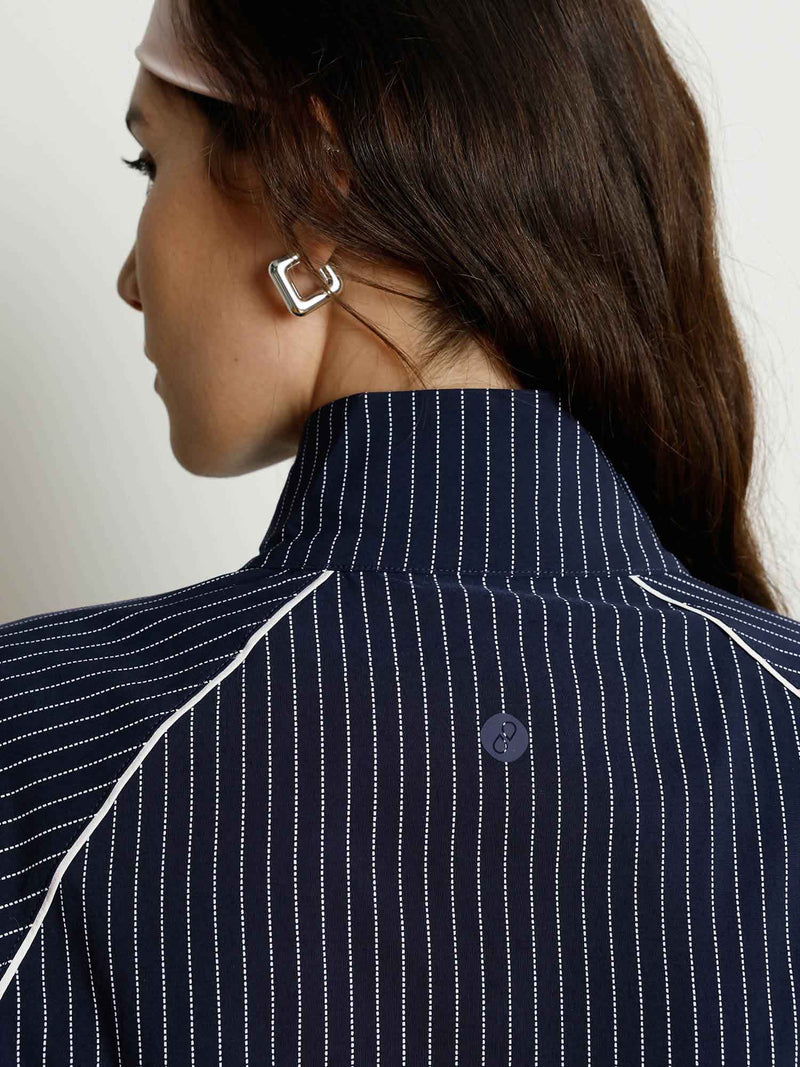 Navy Stripe Rally Quarter Zip Jacket