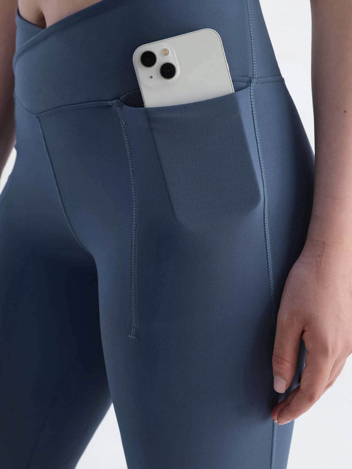 Steel Blue  Hourglass Flared Leggings