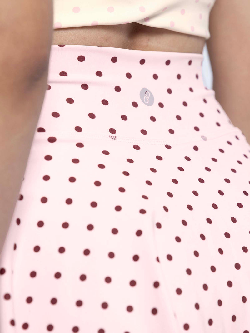 Blush Polka Swirl Tennis Skorts